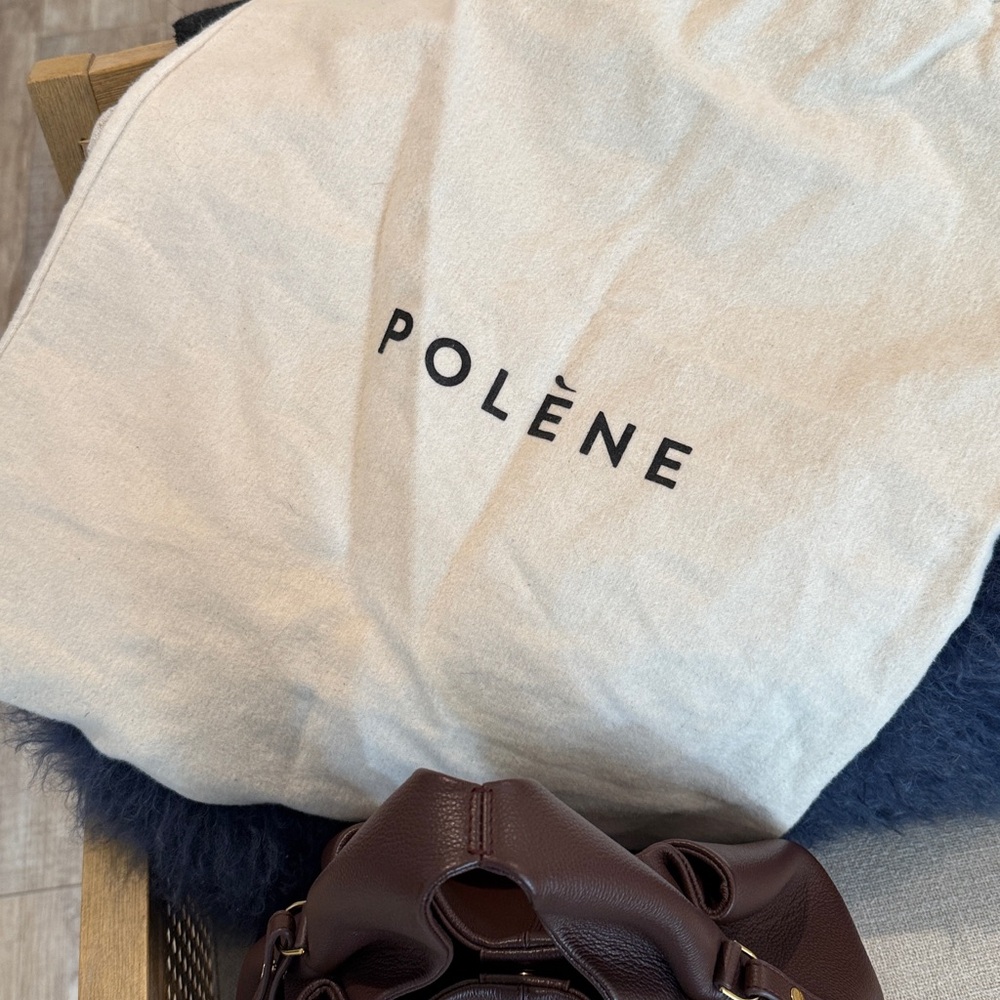 Polene Numéro Neuf Textured Brown Shoulder Bag - Picture 3 of 8